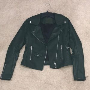 Blank NYC Dark Green Leather Jacket